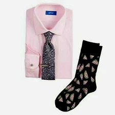 New $60.00 - APT.9 Men Shirt Tie Socks Slim Fit Stretch Size: L 16-16 1/2 34/35