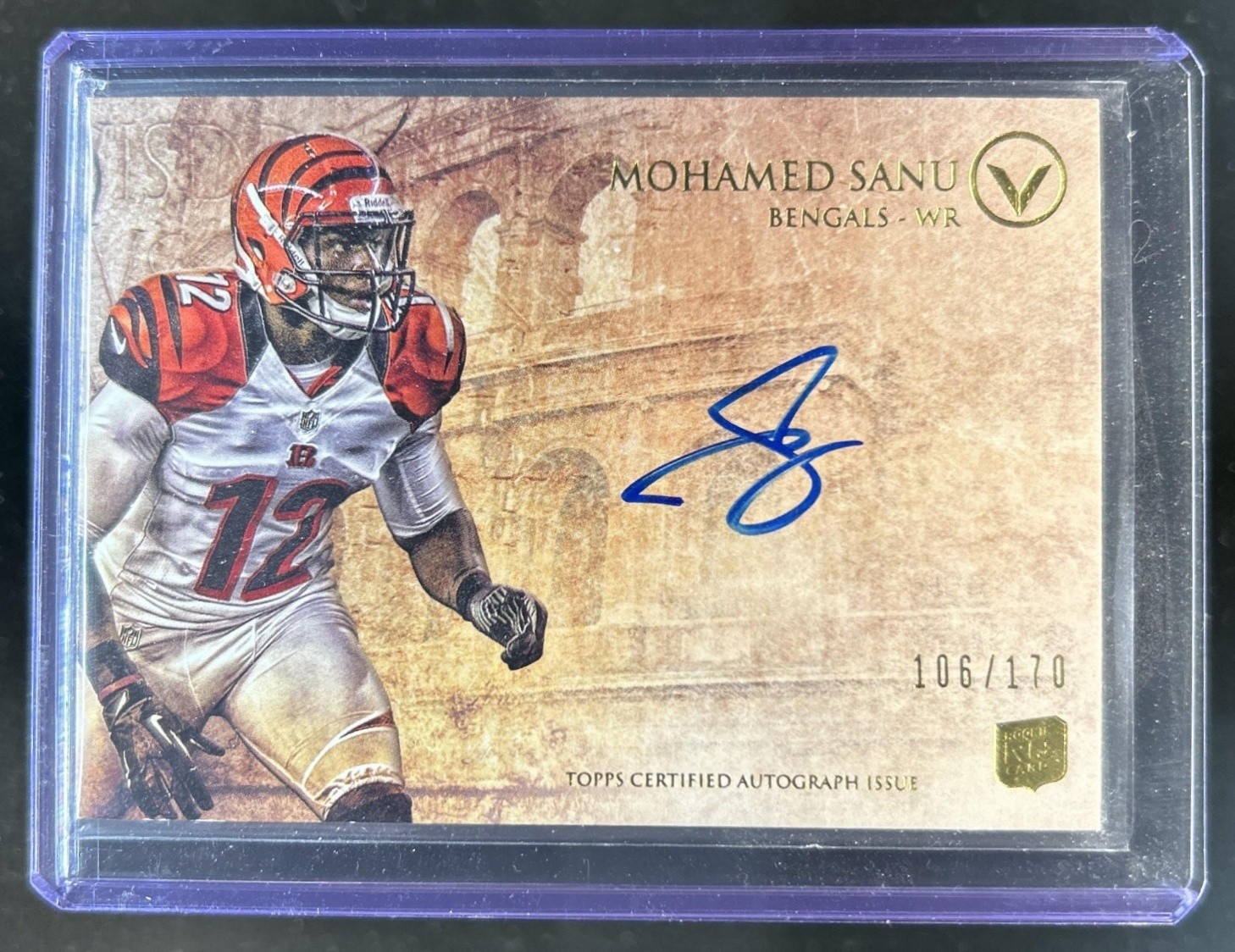 Mohamed Sanu Topps Valor Shield of Honor Autograph Patch #MS Base