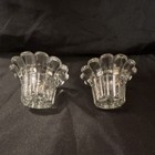 Darby Crystal Flower Candle Holder Set Clear Tea Light Freestanding CA 14160 — photo 6