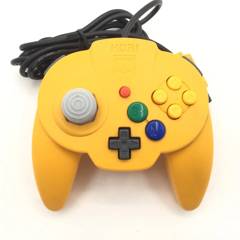 Hori Pad Mini 64 Controller Nintendo Yellow Japan Tested - Image 2 of 4