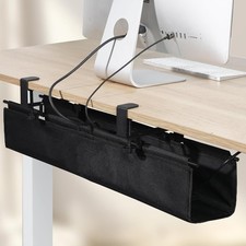 Concealed Cable Organizer Box Under Desk for Outlet Cover and Cord Management