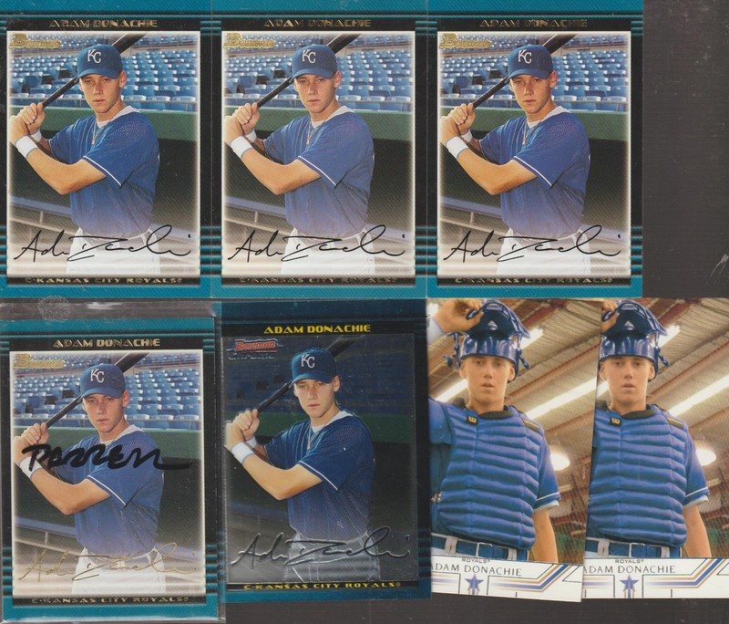ADAM DONACHIE LOT OF 7 - 2002 BASEBALL ROOKIE CARDS with ASTROS ORLANDO