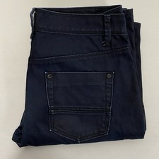YD Mens Dark Blue Dry Coated Straight Jeans Size 32 Very Good JB125W