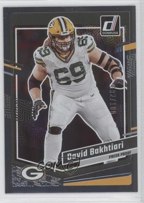 2023 Panini Donruss Press Proof Silver 92/100 David Bakhtiari #108 uk2