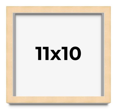 11x10 Shadow Box Frame Brown | 0.875 Inches Deep Real Wood Contemporary Shadowbo