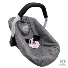 Bayer Chic 2000 708 76 Autositz für Baby-Puppen, Jeans grau, 50 cm
