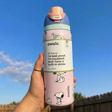 Pink Snoopy Water Bottle Owala 32oz Stainless Steel Exclusive Edition - New 2026