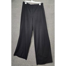 Black Wide Leg Dress Pants High Waisted Professional Trousers Size M