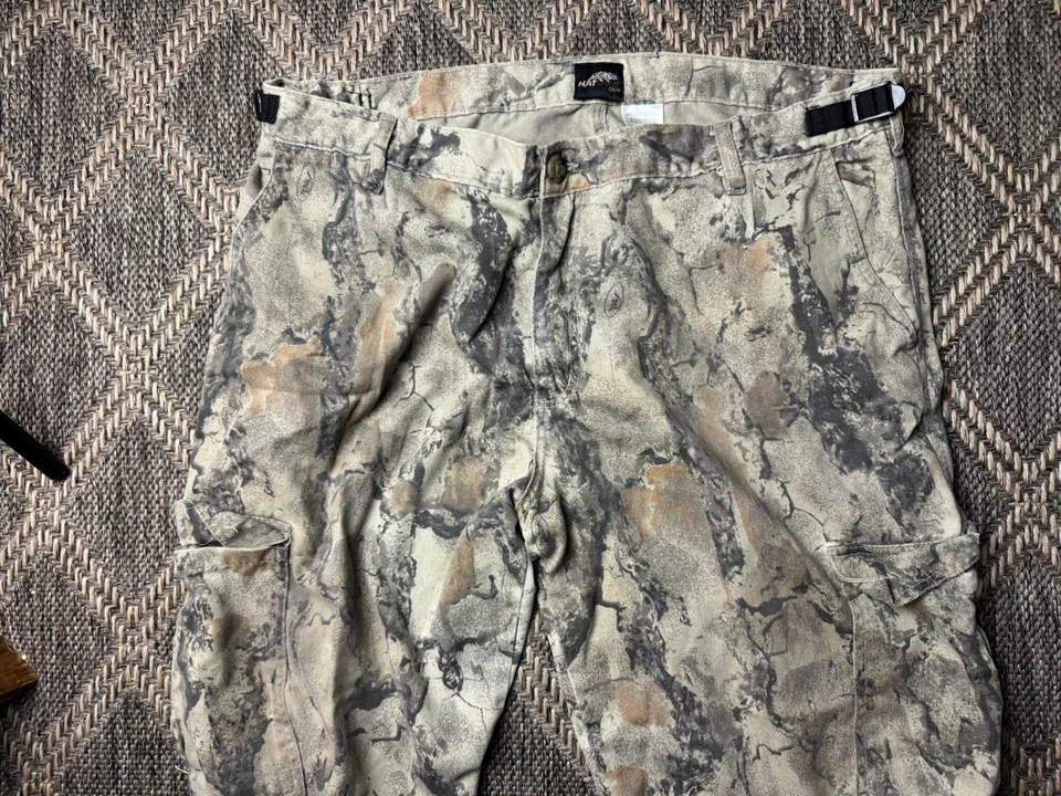 Pantalones de caza ajustables Natural Gear XL algodón camuflaje bolsillos de carga para hombre Foto 2 de 4