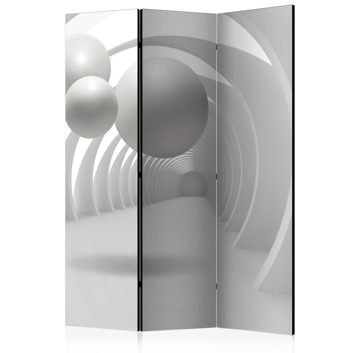 Paravent 3 volets White Tunnel pour crer un coin tltravail lumineux dans le salon