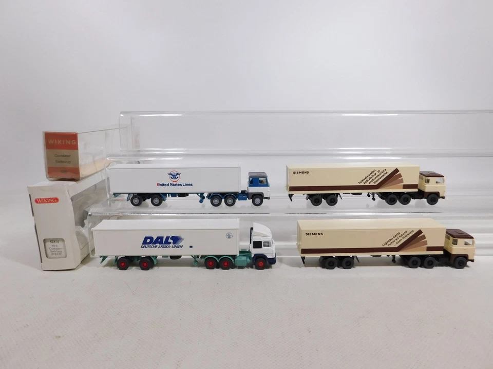 4X H0 1:87 Modèle: 520 Scania Siemens/US + 523 Iveco Mint + 2X Box #CY923-0,5 - Photo 2/4