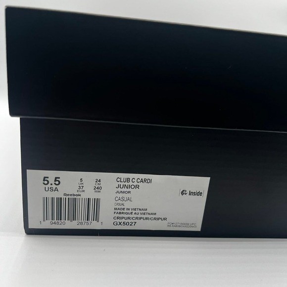 Reebok Club C x Cardi B Junior Purple Shoes - Kids Youth Size 5.5 Women's Size 7 thumbnail 8