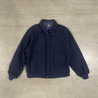 Vintage 70s 80s Pendleton Lobo Men s Large 100% Wool USA Made Jacket Navy Zip Up