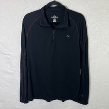 Paradox Merino Wool Blend Top Men s L Black 1/4 Zip Dry Release Long-Sleeve