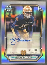 2026 Bowman Leonard Moore Chrome Auto Refractor /499 1st Prospect