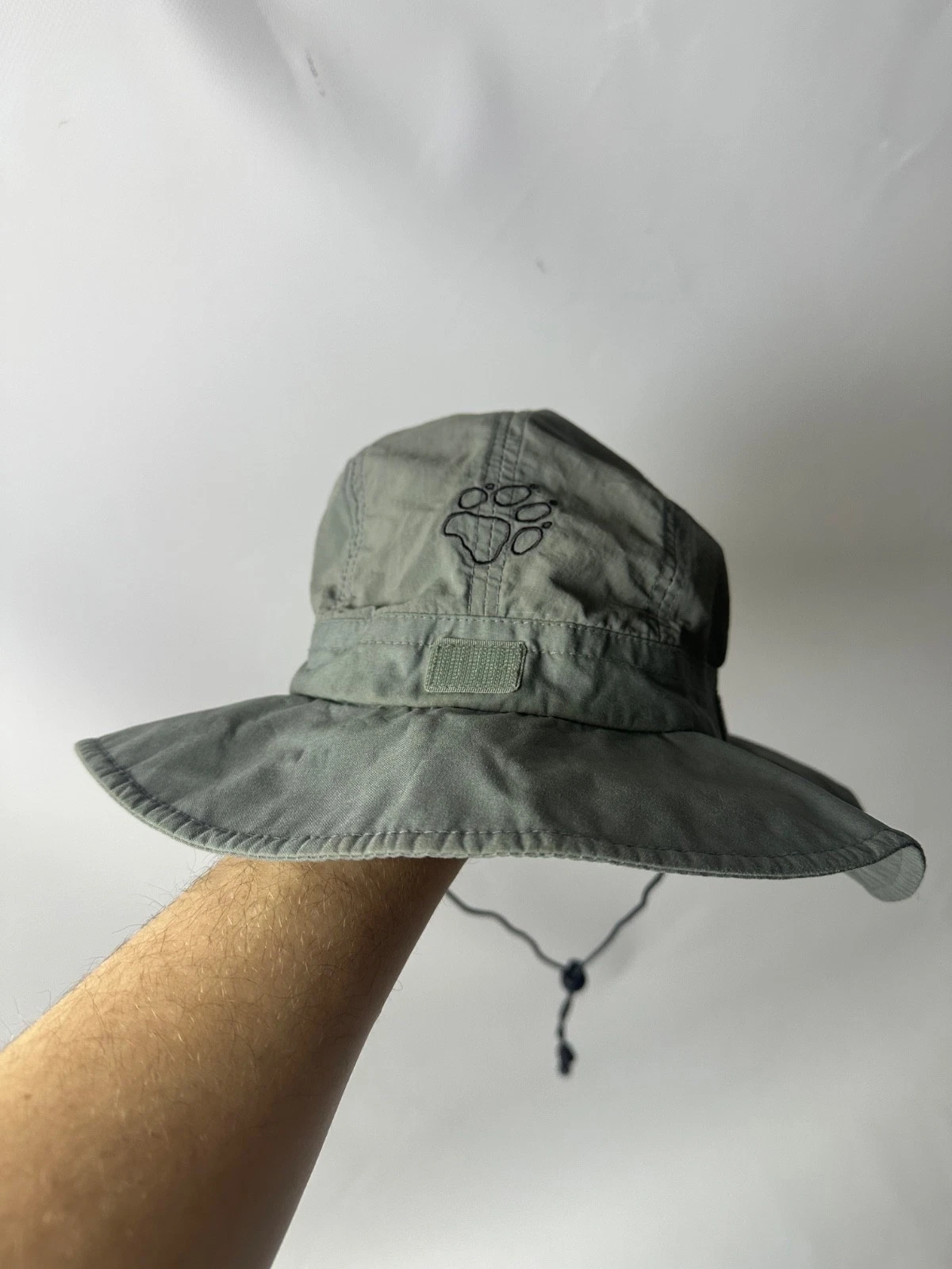 Jack Wolfskin Boonie Hat Unisex Size L Green Khaki Sun Cap Adjustable Drawstring