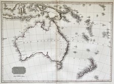 Australia Australien New Guinea New Zealand Pinkerton map Karte 1815
