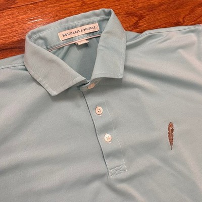 Holderness & Bourne Chechessee Creek Golf Club Polo Shirt Mens Large Teal *STAIN