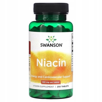 SWANSON, NIACIN 100mg Energy-Kreislauf-Gesundheit 250 Tabletten SUPER PREIS