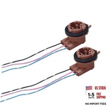 3157 Pre-Wired Harness Pigtail Sockets - Car LED Bulb Light Socket - Brake 2PCS