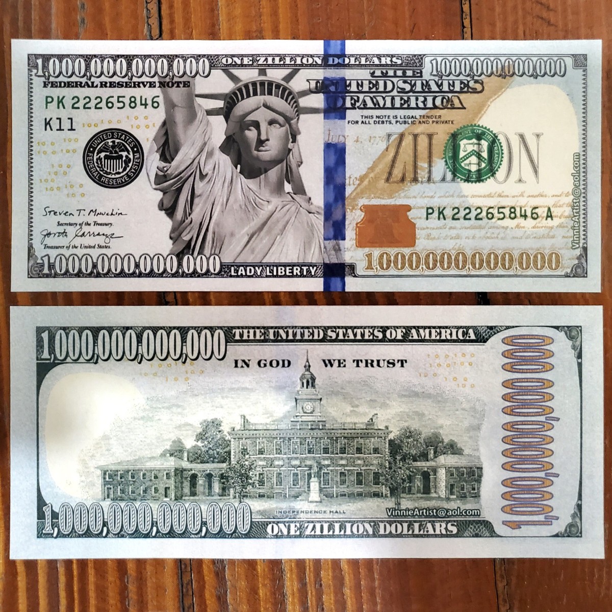洋楽 DALLAR $ BILL(DOLLAR BILL)/ALMIGHT SEVEN ZILLION DOLLAR BILL FUNNY PLAY MONEY NOVELTY CASH Vision Board | eBay