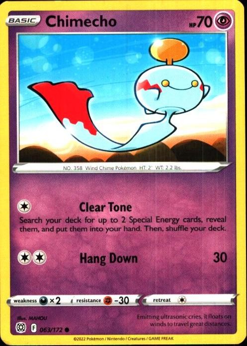 Chimecho 063/172 C Brilliant Stars Pokemon LP