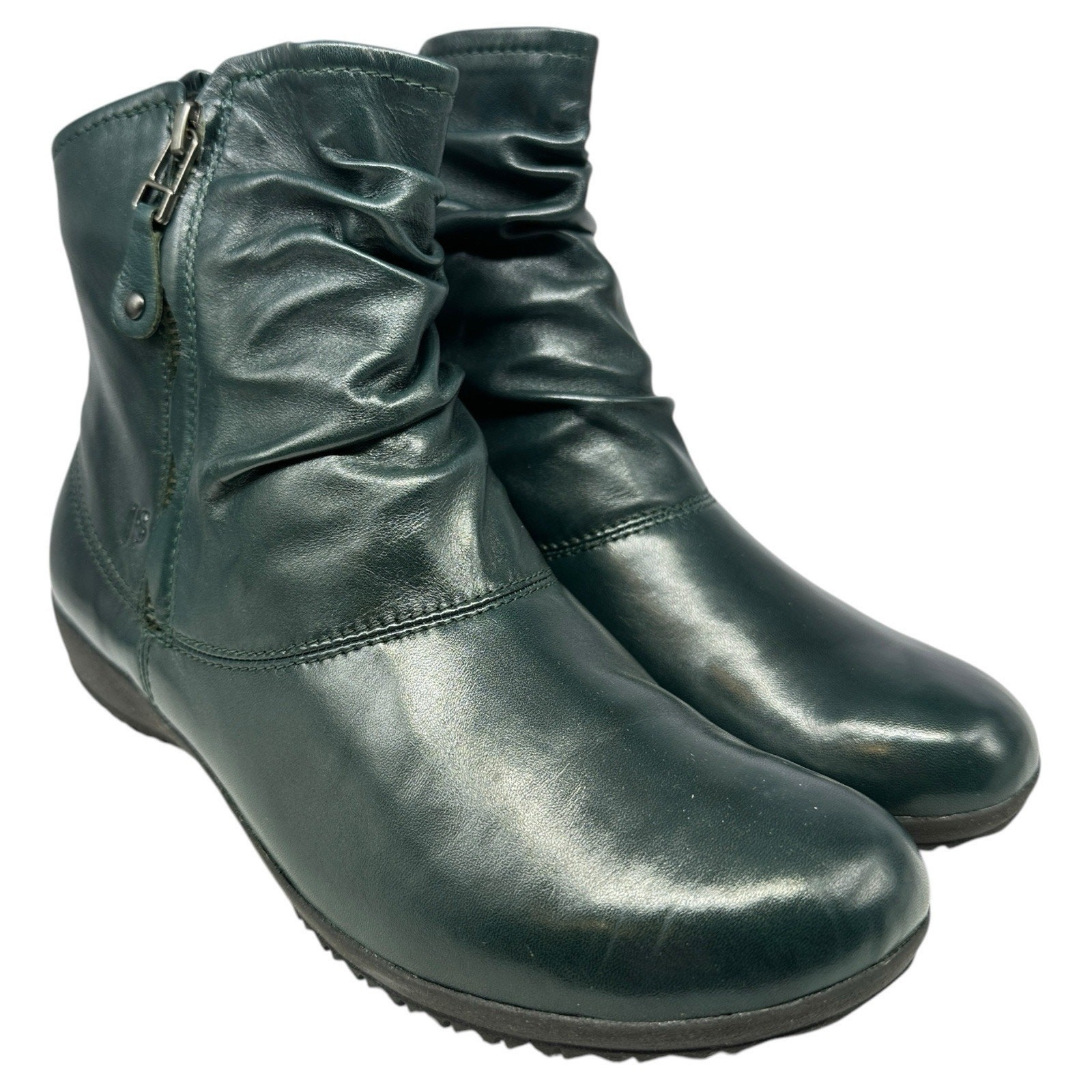 Josef Seibel Womens Naly 24 Boots Size EU 37 US 6.5 Green Leather Ankle NIB