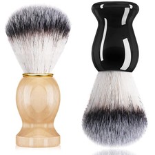 2 Pack Men Shaving Brush, Soap Synthetic Hair Tool  wet Shave Using Cream with