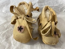 Native American Navajo Vintage Beaded Baby Moccasins Pair