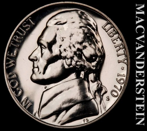 1970-S Jefferson Nickel Proof — photo from the most recent tracked eBay sale
