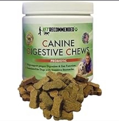 60 Probiotic Digestive Chews For Dogs - Vet Recommended - New ￼
