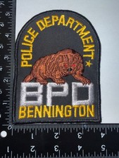 Vintage Bennington Nebraska NE Police Shoulder Patch Cheesecloth Obsolete