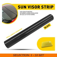 1-10x Sun Visor Strip Windshield Banner Vinyl Decal 60x10 Cast Film Black Trim 1-10x Sun Visor Strip Windshield Banner Vinyl Decal 60x10 Cast Film Black Trim