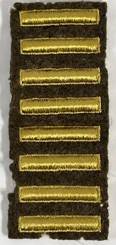US Army WW2 Overseas 8 Service Bars Wool Patch 4 Years Vintage Military