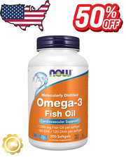 Omega-3 Fish Oil 1000mg by Now Foods   Heart, Brain  Joint Health 200 Softgels