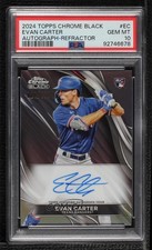 2024 Topps Chrome Black Refractor 24/150 Evan Carter PSA 10 GEM MT Auto 1i3v
