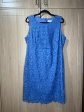 Blue Lacey Mid Length Dress Size 14/16