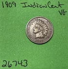 1909 Indian Head Cent / Penny 1c Vg Very Good