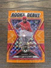 2022 Panini Mosaic #RD-2 Tony Santillan Rookie Debut Reactive Orange Mosaic #/99