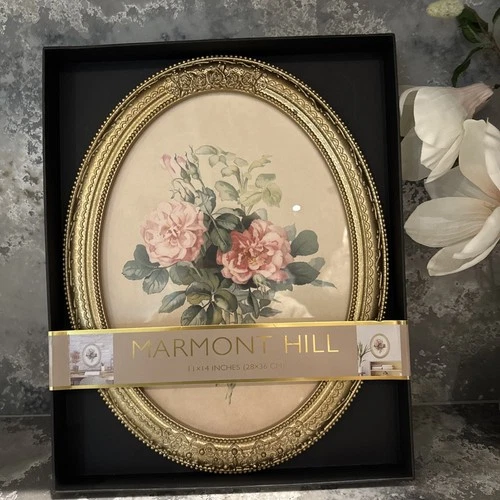 Marmont Hill Pink Flowers Gold Frame Classic Stunning Framed Artwork