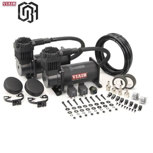 OBA Viair 380C Dual Value Pack 200 PSI / 2.54 CFM - Modelo Stealth Negro Cromo