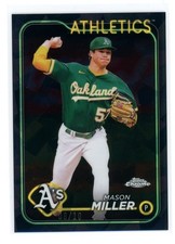 2024 Topps Chrome Sapphire #427 Mason Miller Black /10 Athletics