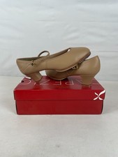 Capezio Women's Leather Jr. Footlight 1.5" Heel Tap Shoes, Tan, 7