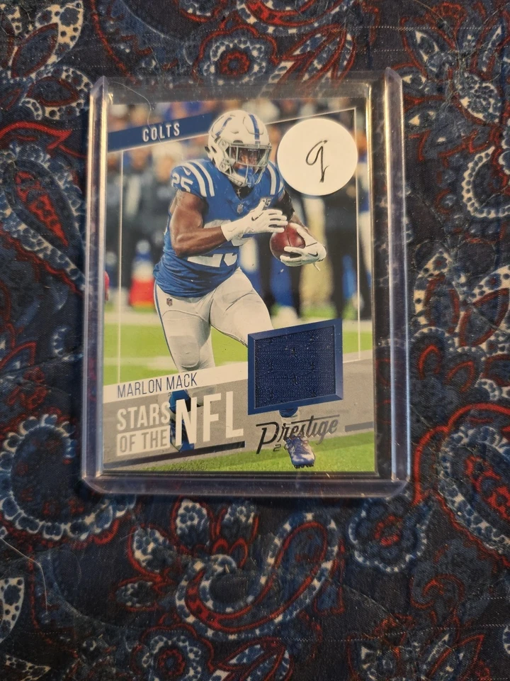 Marlon Mack 2019 Panini Prestige Football Patch SS-MM - Image 2 of 4