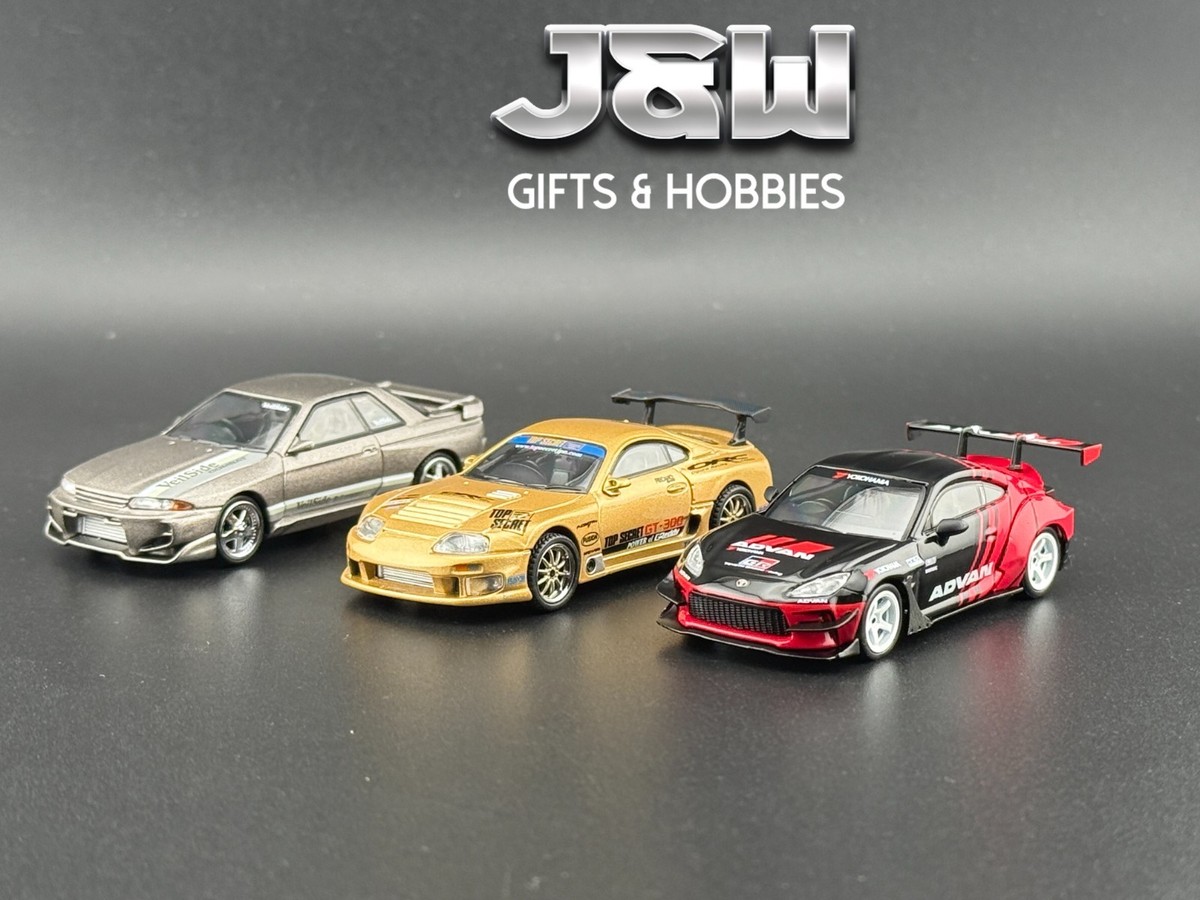 Mini GT Combo Deal Set of 3 Cars Top Secret Supra, GR86 HKS