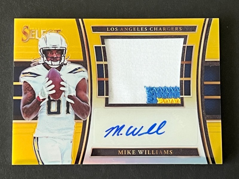 Mike Williams 2017 Select RC Patch Auto Gold Prizm #ed 3/10