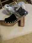NWT Women’s wedges Black high block heel Shoedazzle Size 7.5 — photo 4