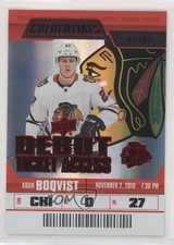 2019 Upper Deck Credentials Debut Ticket Access Red 5/99 Adam Boqvist #77 06zd