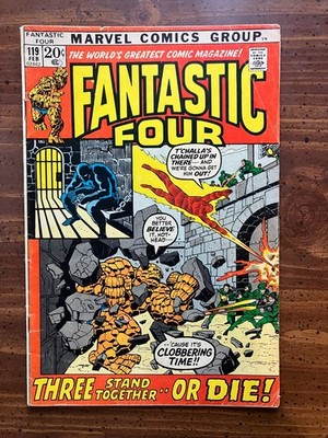 comic FANTASTIC FOUR #119 - Marvel 1972, Black Panther