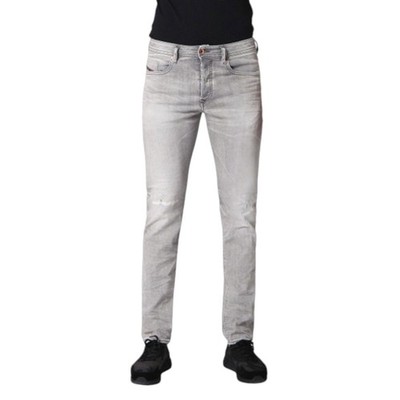 DIESEL BUSTER 0699J Herren Denim Jeans Stretch Regular Slim Tapered Hellgrau